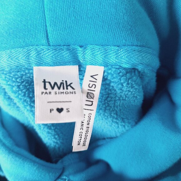 Positive Attitude Happy Smiley Print Hoodie (Blue) - Picture 8 of 8